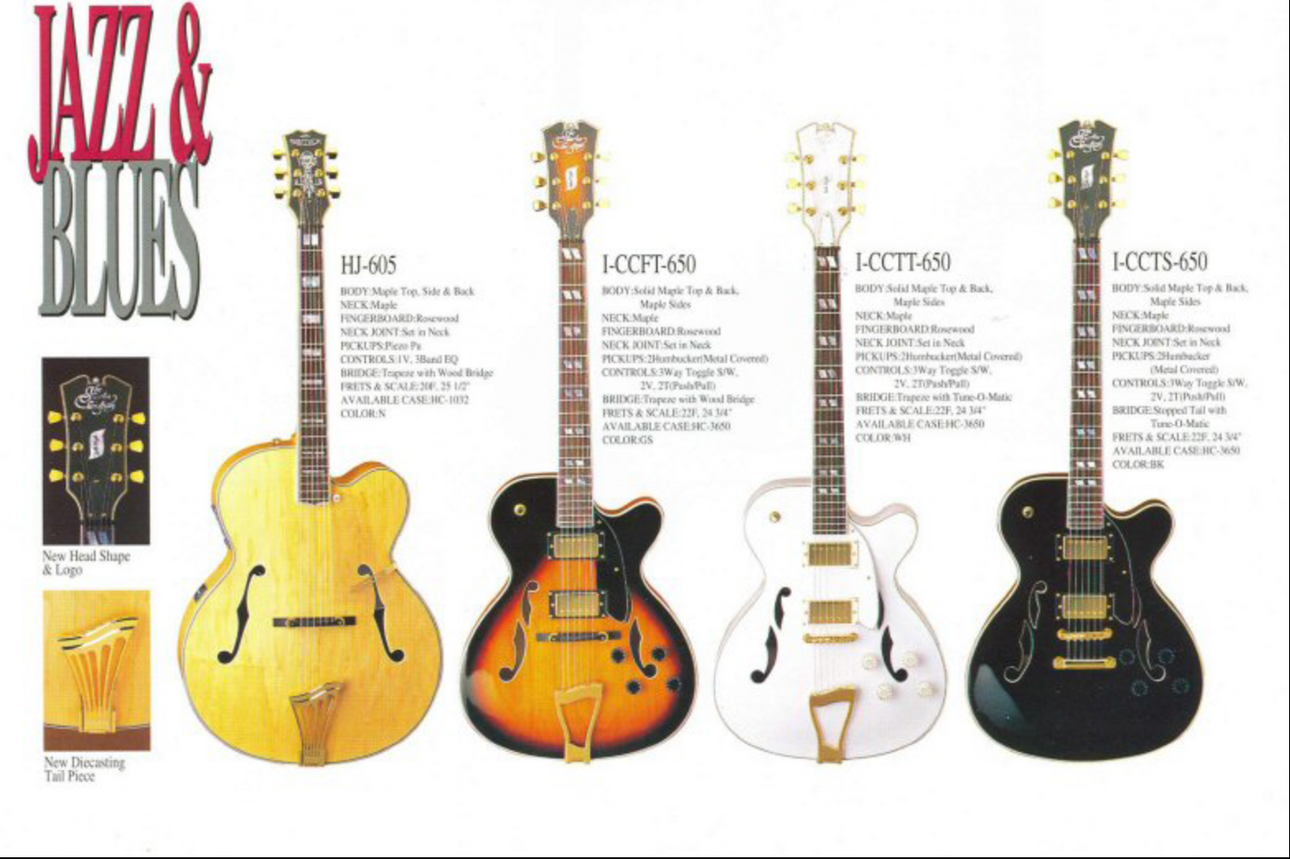 Samick Charlie Christian CCFT-650 Archtop Electric Guitar - Golden Sunburst (1997)