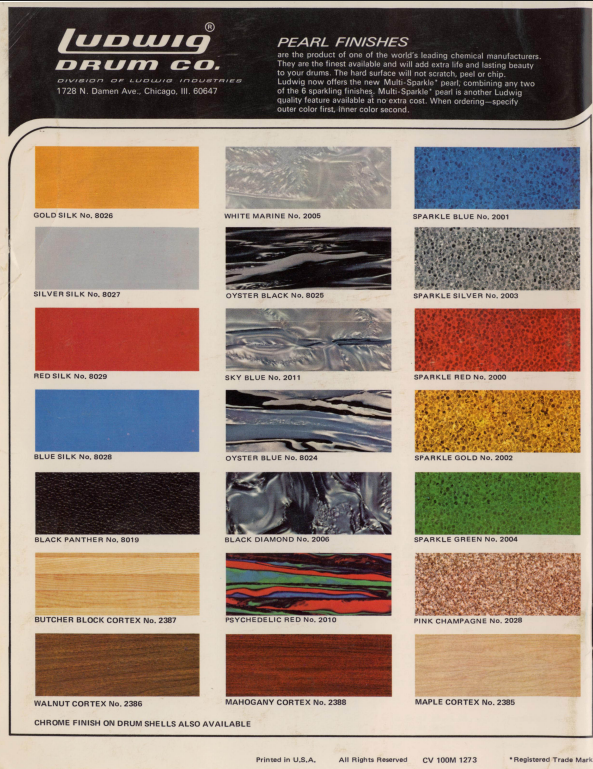 Ludwig Big Beat 4 Piece Shell Pack - Walnut Cortex (1976)