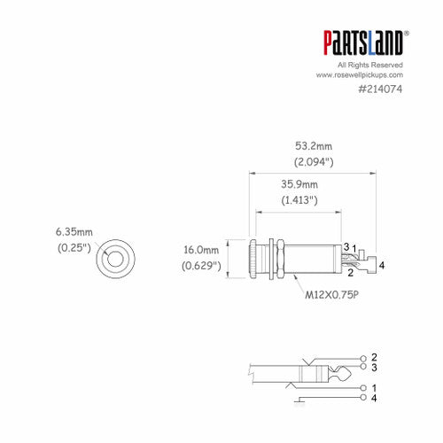 More Better Stereo Flush Mount Barrel Jack