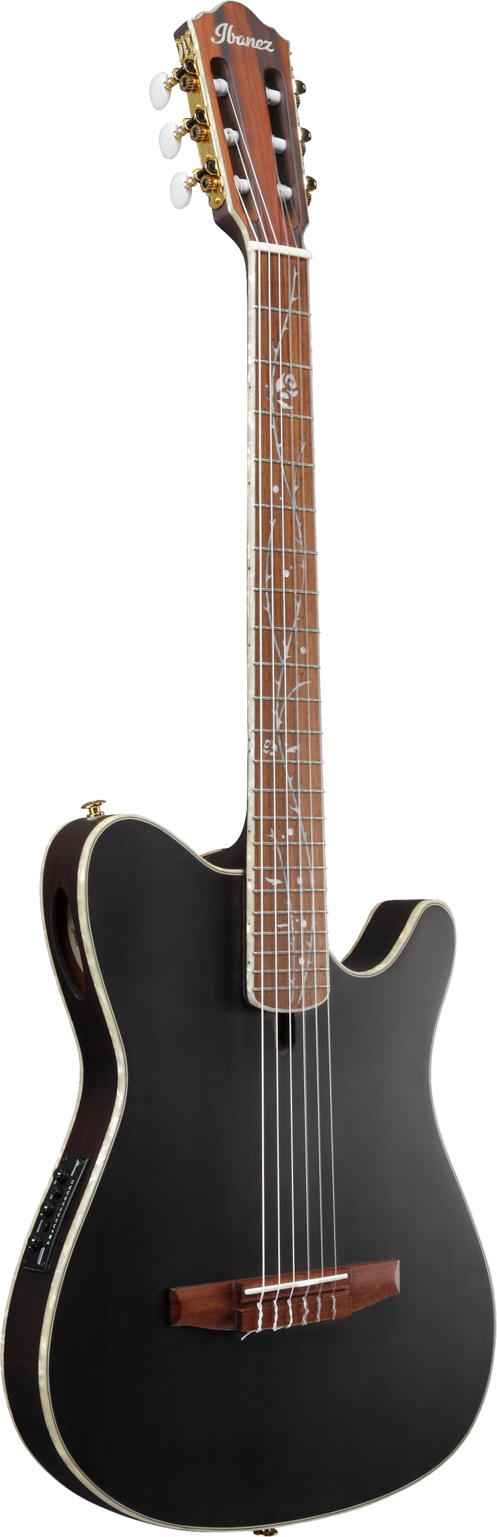 Ibanez TOD10N Tim Henson Signature Acoustic/Electric Nylon String Guitar - Transparent Black Flat