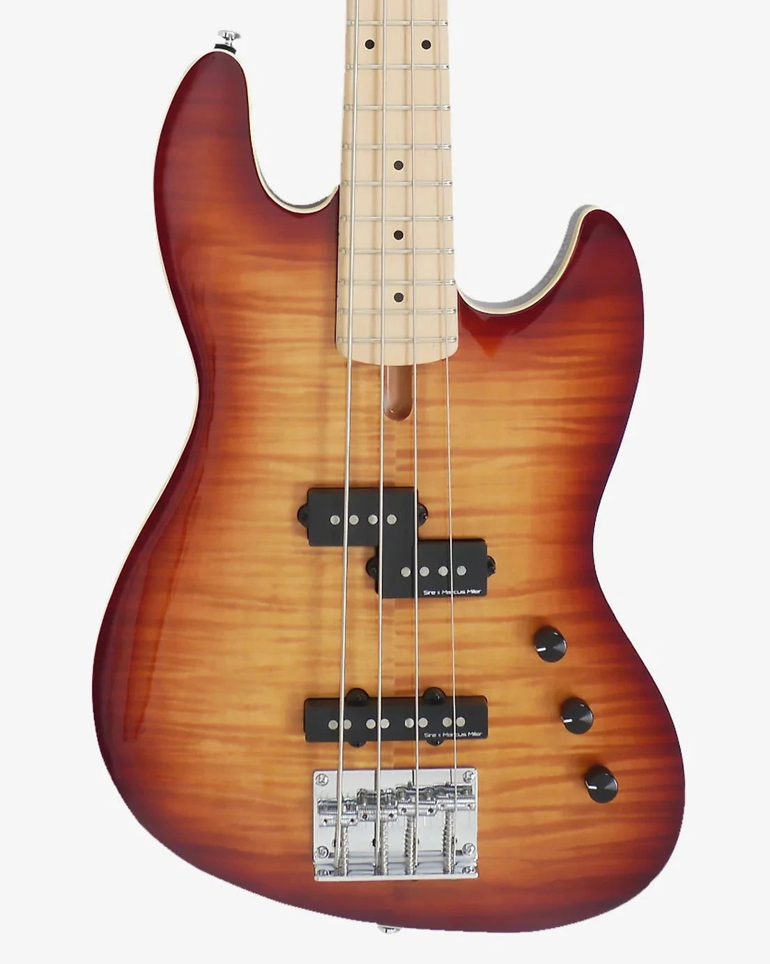 Sire Marcus Miller U5 Short Scale 4-String Passive Fretless Bass Guitar - Tobacco Sunburst