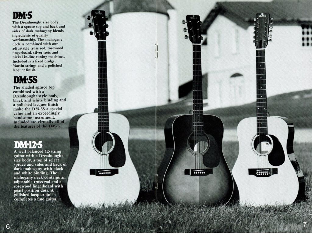Sigma DM-5S Dreadnought Acoustic Guitar w/Case - Shaded Gloss Finish (1975-1978)