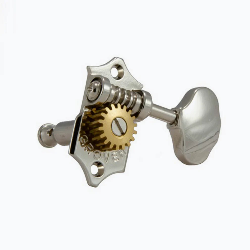 All Parts TK-7918 Grover® V97-18NA 3x3 Sta-Tite Keys with Scalloped Buttons - Nickel