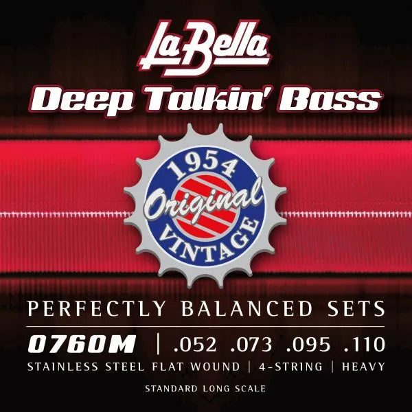 La Bella 0760M Deep Talkin' Bass Flatwound Bass Strings (52-110 Gauge)