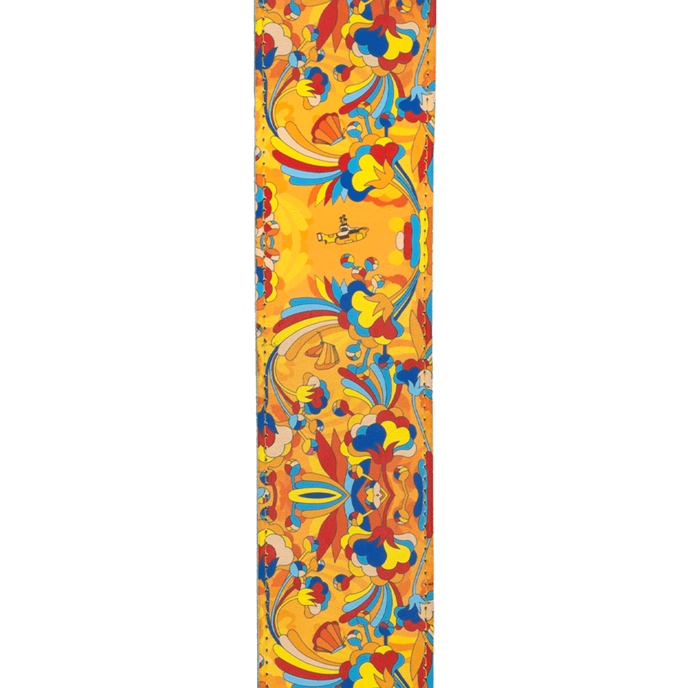 D'Addario The Beatles Yellow Submarine 55th Anniversary Vinyl Guitar Strap - Primrose Prairie