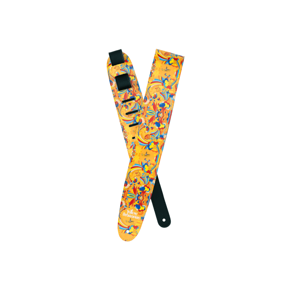 D'Addario The Beatles Yellow Submarine 55th Anniversary Vinyl Guitar Strap - Primrose Prairie