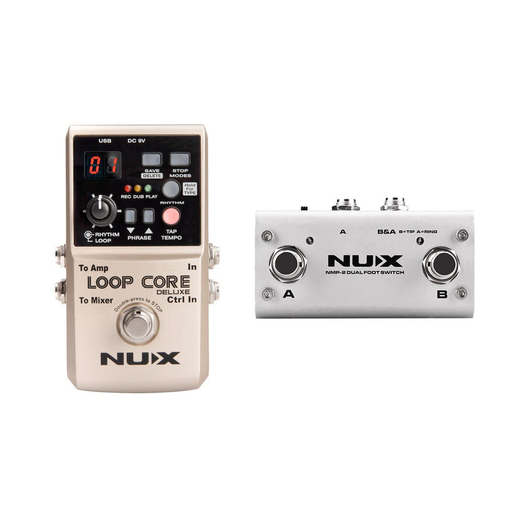 NUX Loopcore Deluxe Looper Pedal Bundle w/ Footswitch