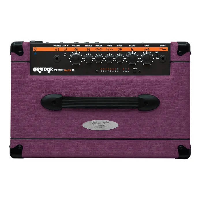 Orange Amplifiers Limited Edition Glenn Hughes Crush Bass 50 Watt Bass Guitar Combo Tuner - Purple