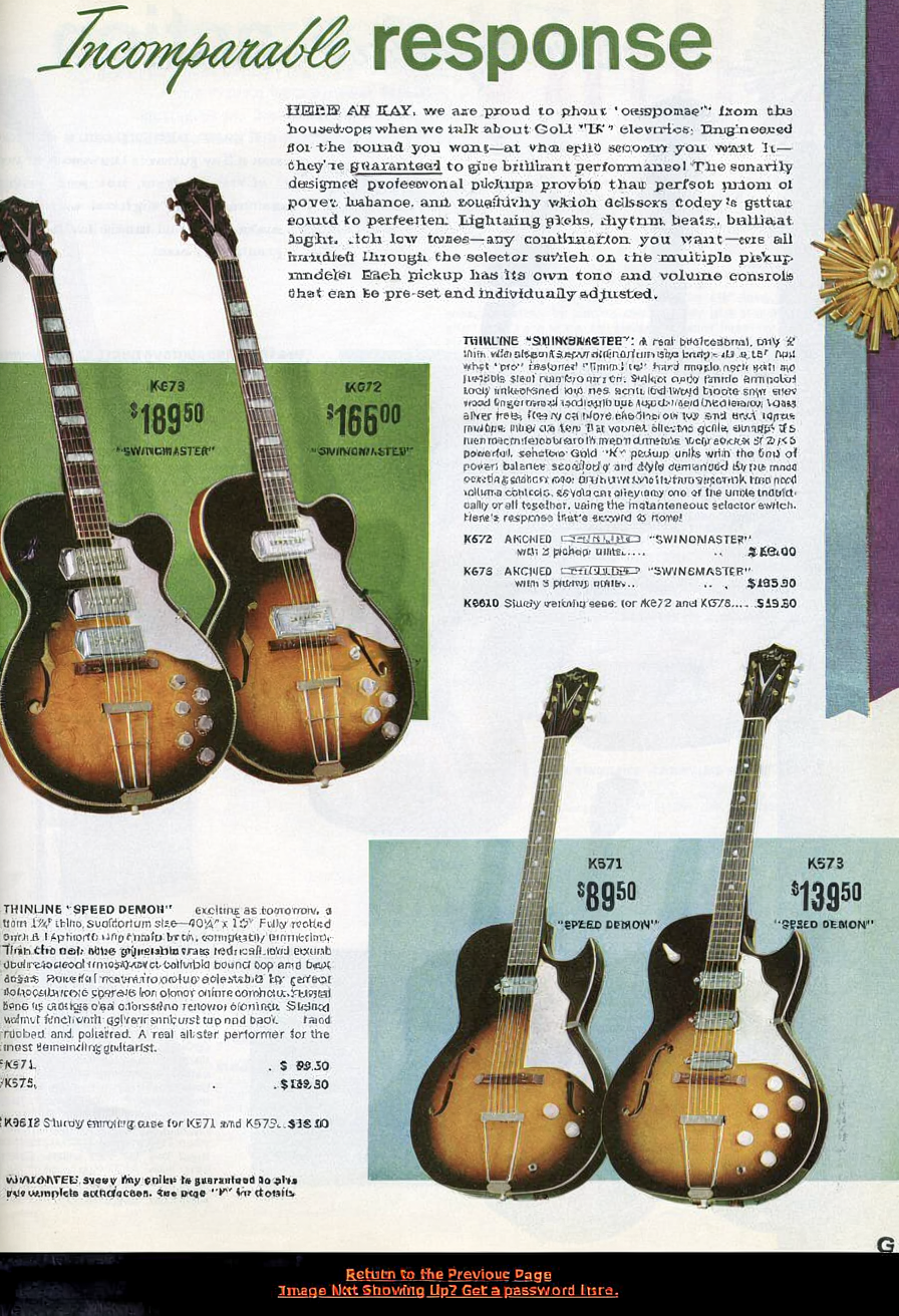 Kay K571 Speed Demon Hollow Body Electric Guitar w/Case (1961-1965)