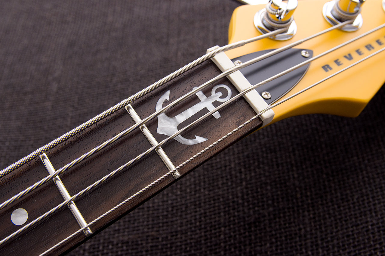Reverend Mike Watt Wattplower Shortscale Bass Guitar - Satin Watt Yellow