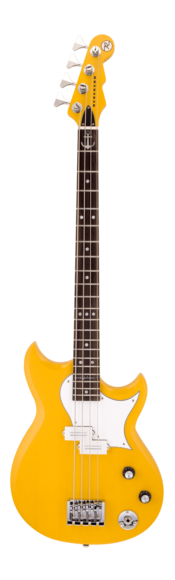 Reverend Mike Watt Wattplower Shortscale Bass Guitar - Satin Watt Yellow