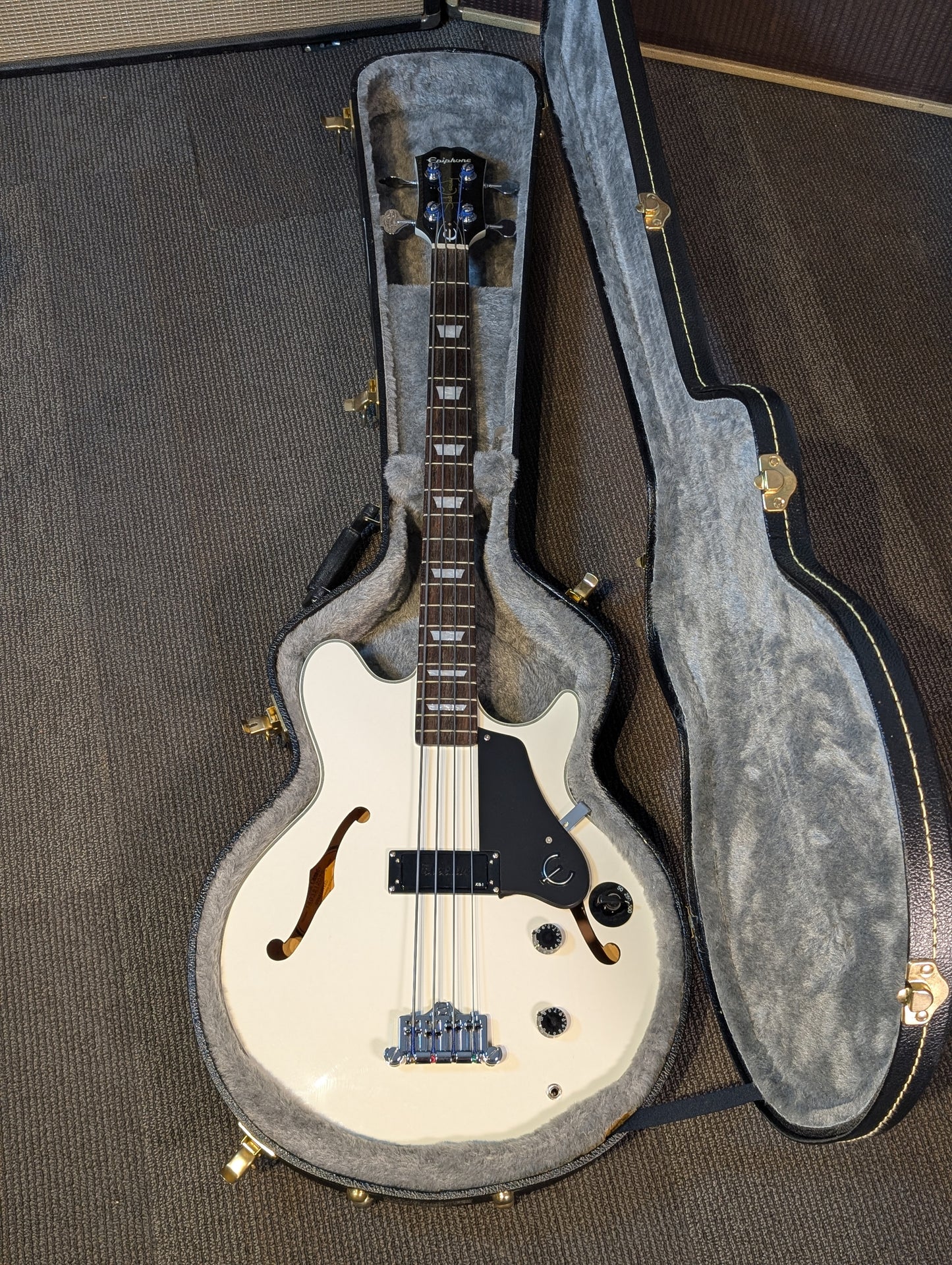 Epiphone Limited Edition Jack Casady Semi-Hollow Electric Bass w/Case - Alpine White (2014)