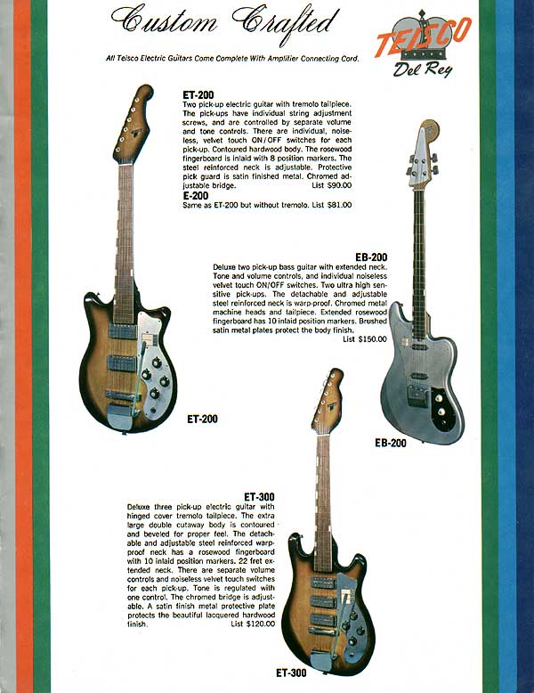 Teisco EB-200 4-String Short Scale Electric Bass (1960's)