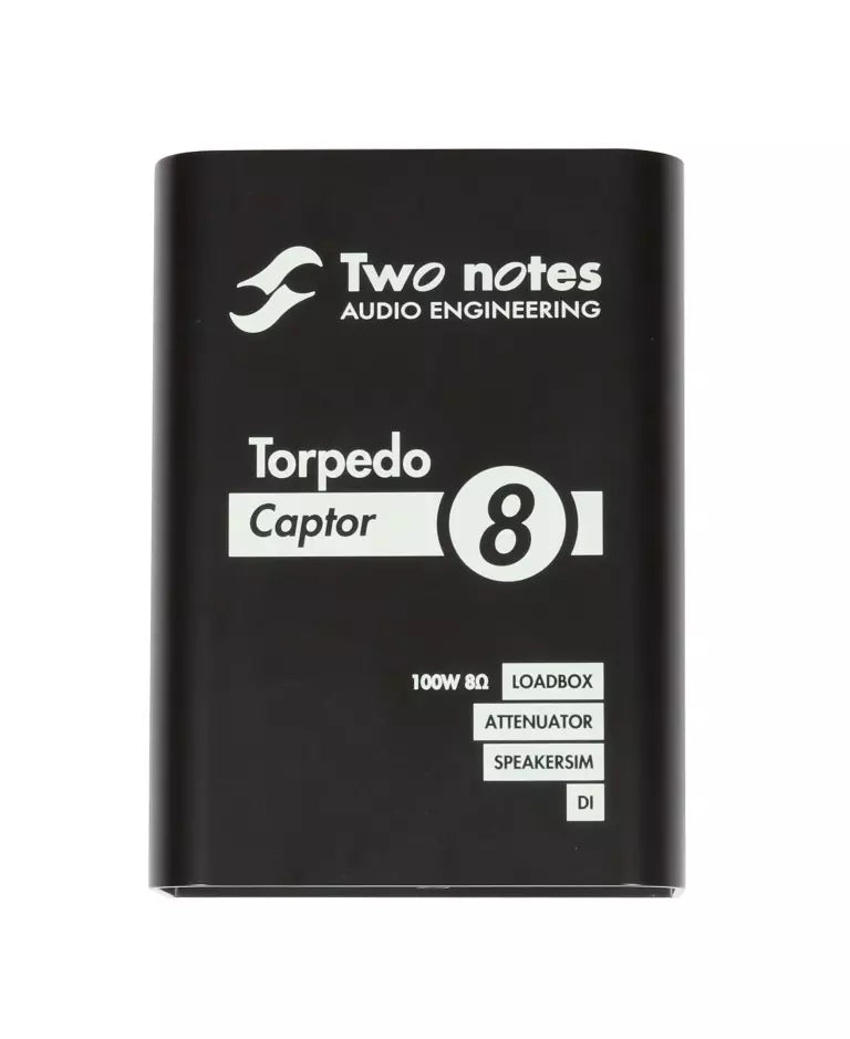 Two Notes Torpedo Captor Compact Analog Reactive Load Box, Attenuator & Amp DI - 8 Ohm