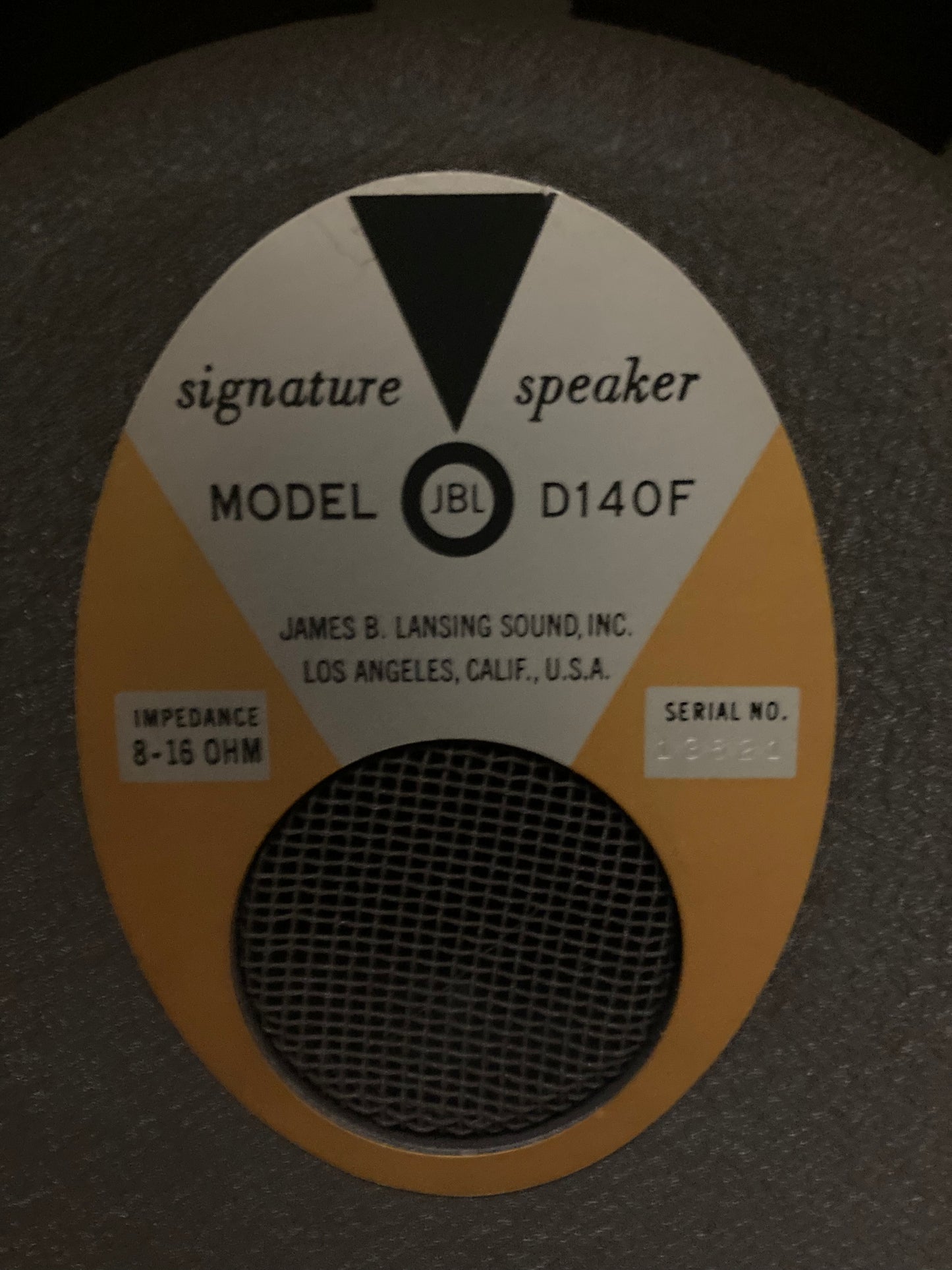 Vintage 15" Speaker Cab w/JBL D140F (1960's)