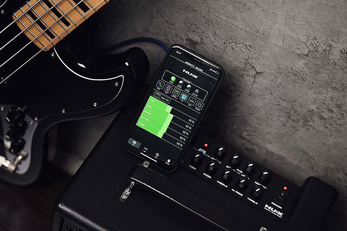 NUX Mighty Bass 50w 1x6.5" Bluetooth Compact Modeling Bass Amp