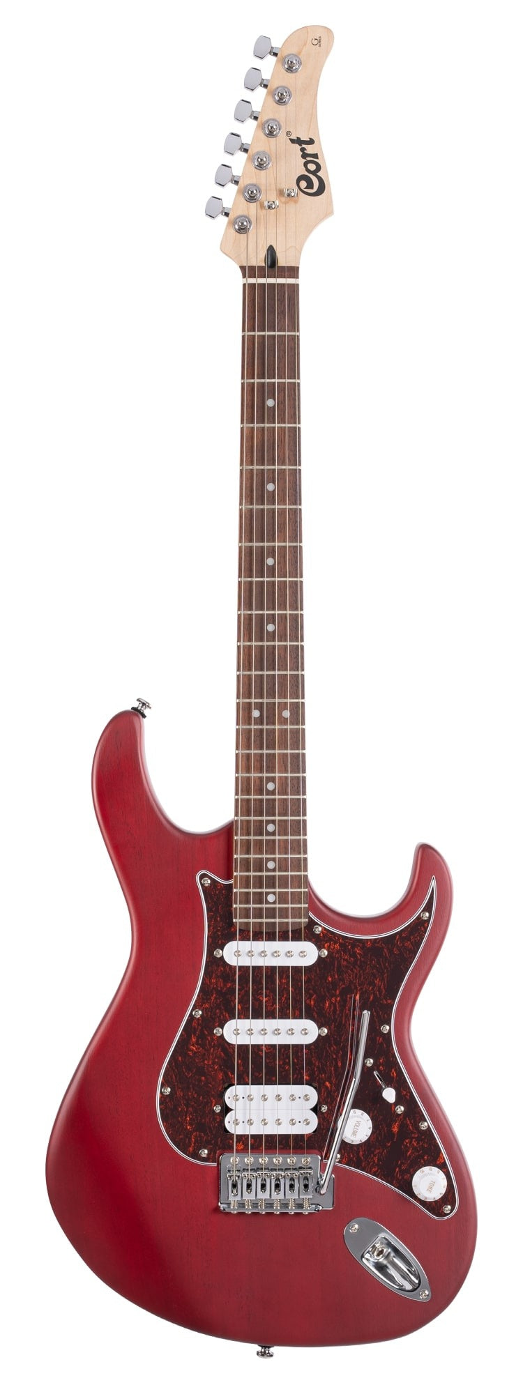 Cort G110 G Series Electric Guitar - Open Pore Black Cherry Finish