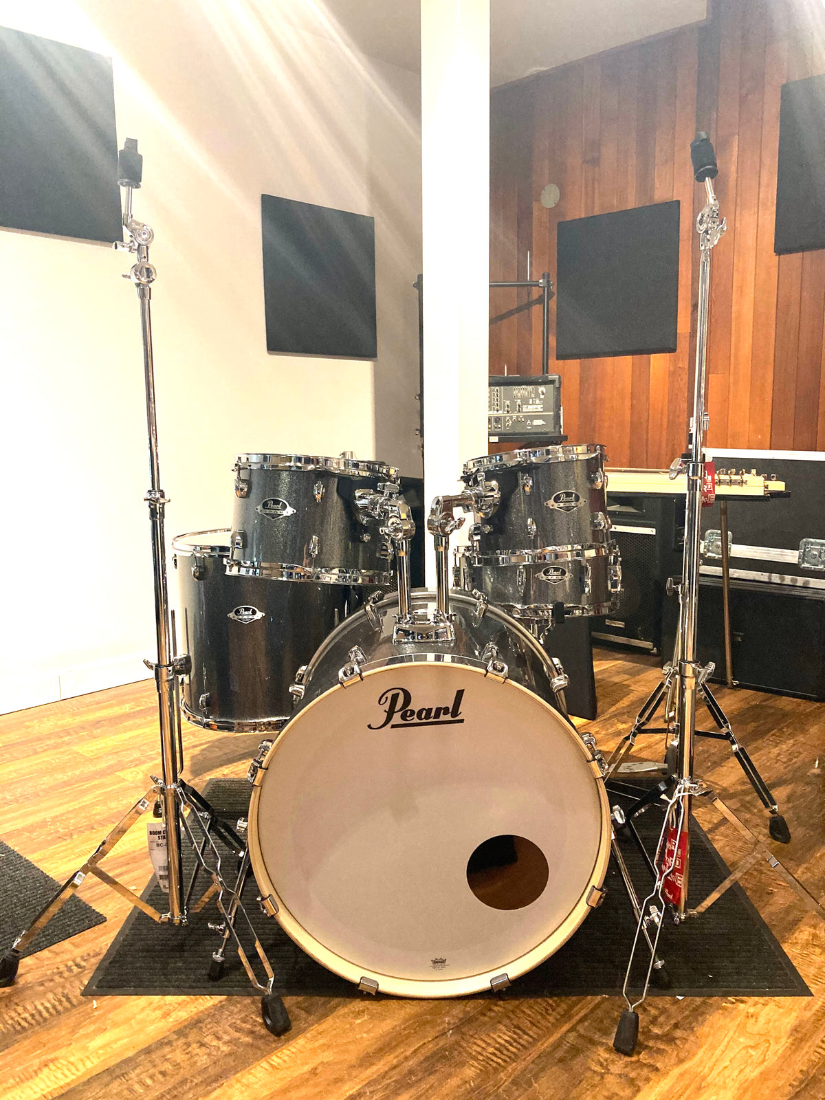 Pearl Export EXX725s/c Grindstone Sparkle w/Hardware & Cymbals