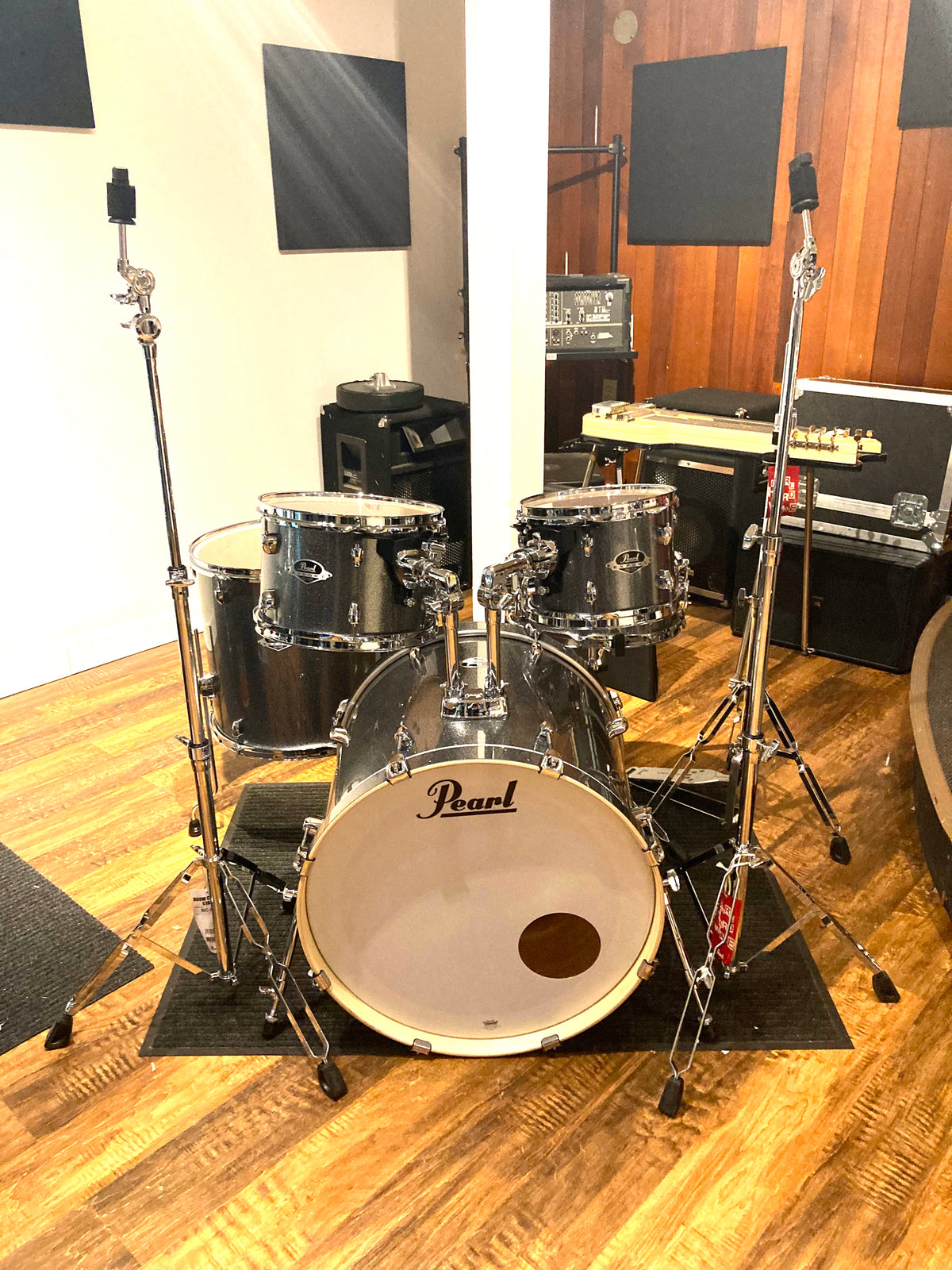 Pearl Export EXX725s/c Grindstone Sparkle w/Hardware & Cymbals