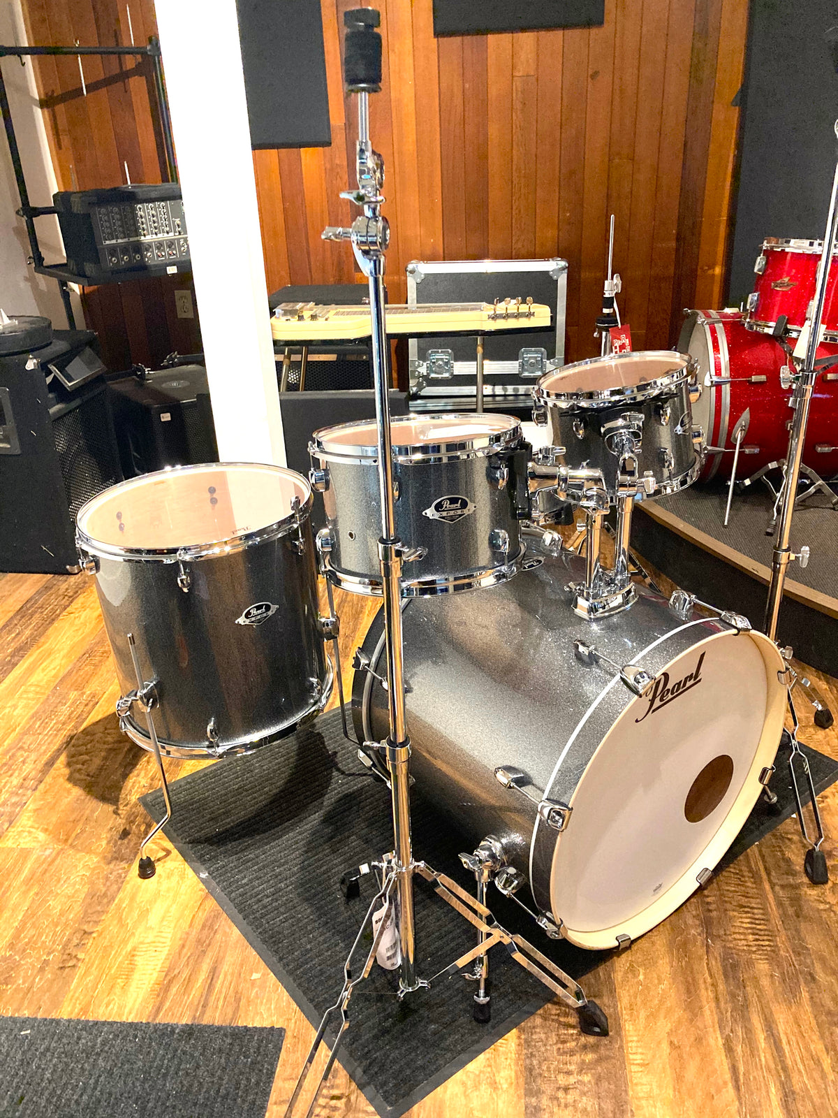Pearl Export EXX725s/c Grindstone Sparkle w/Hardware & Cymbals