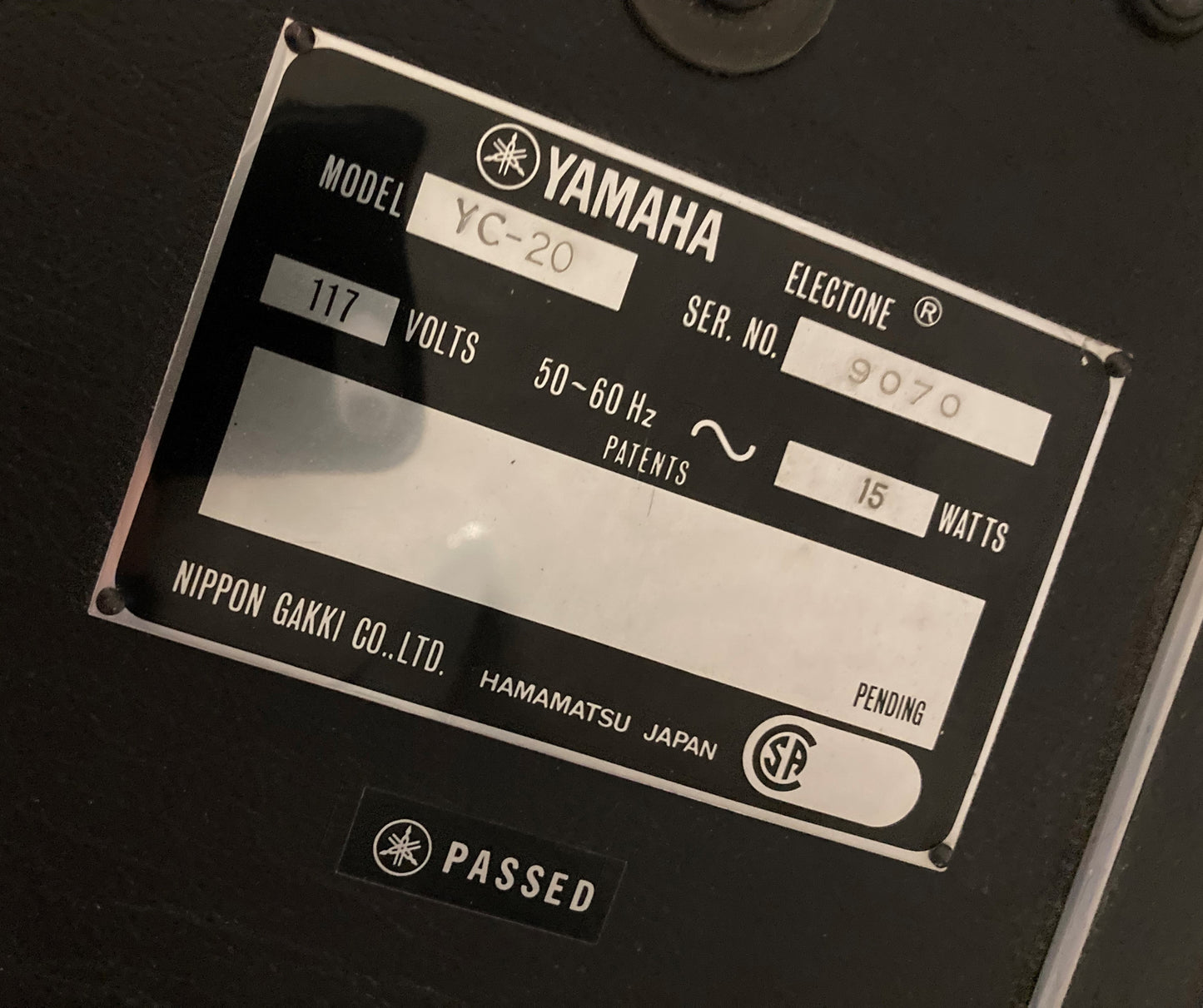 Yamaha YC-20 (1970's)