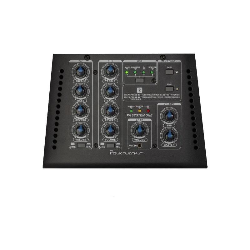 Powerwerks 1050 Watt Powered Column Array System With Bluetooth & True Stereo Link