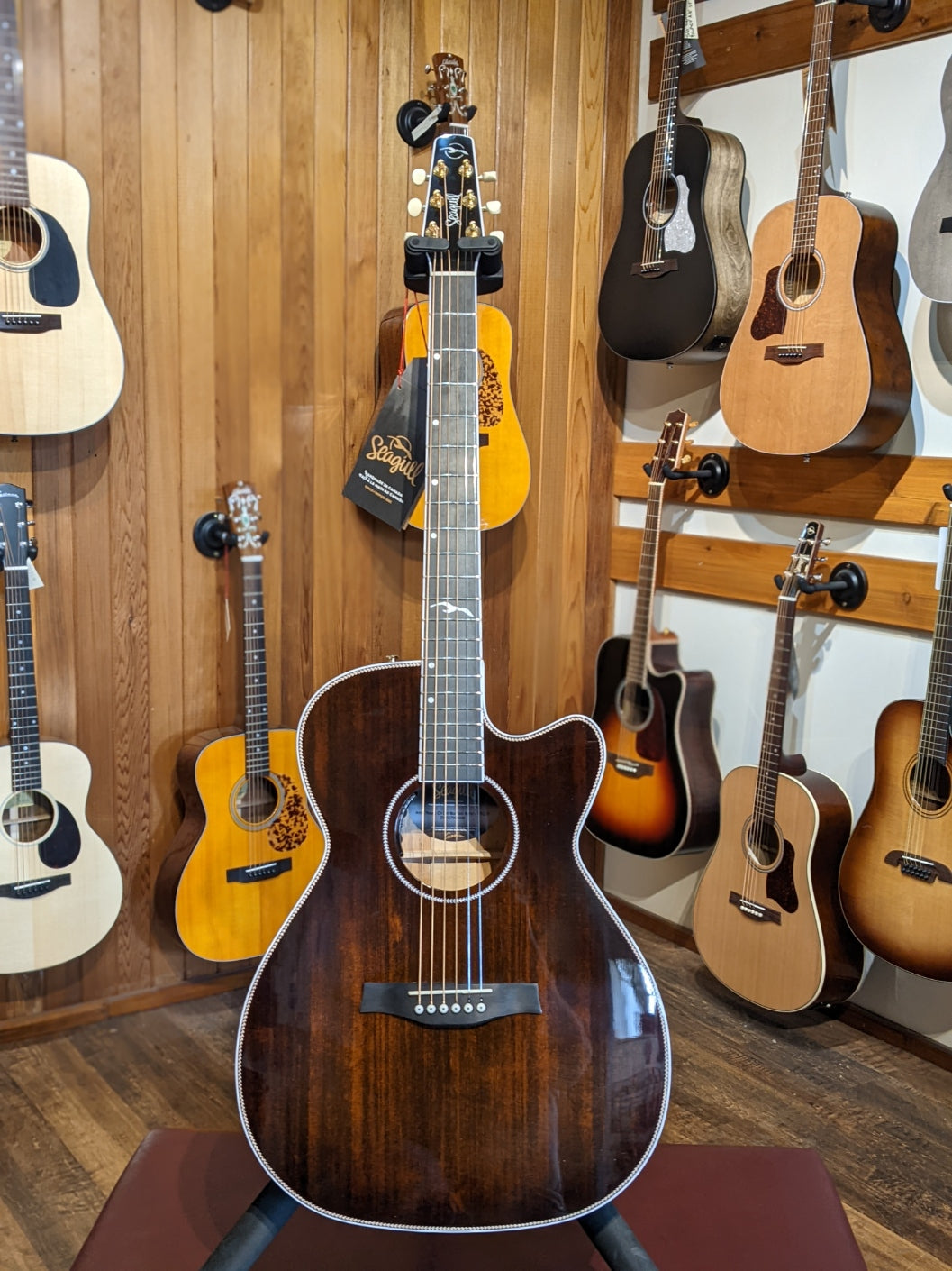 Seagull Artist Mosaic CH CW Bourbon Burst GT EQ SF w/Gig Bag