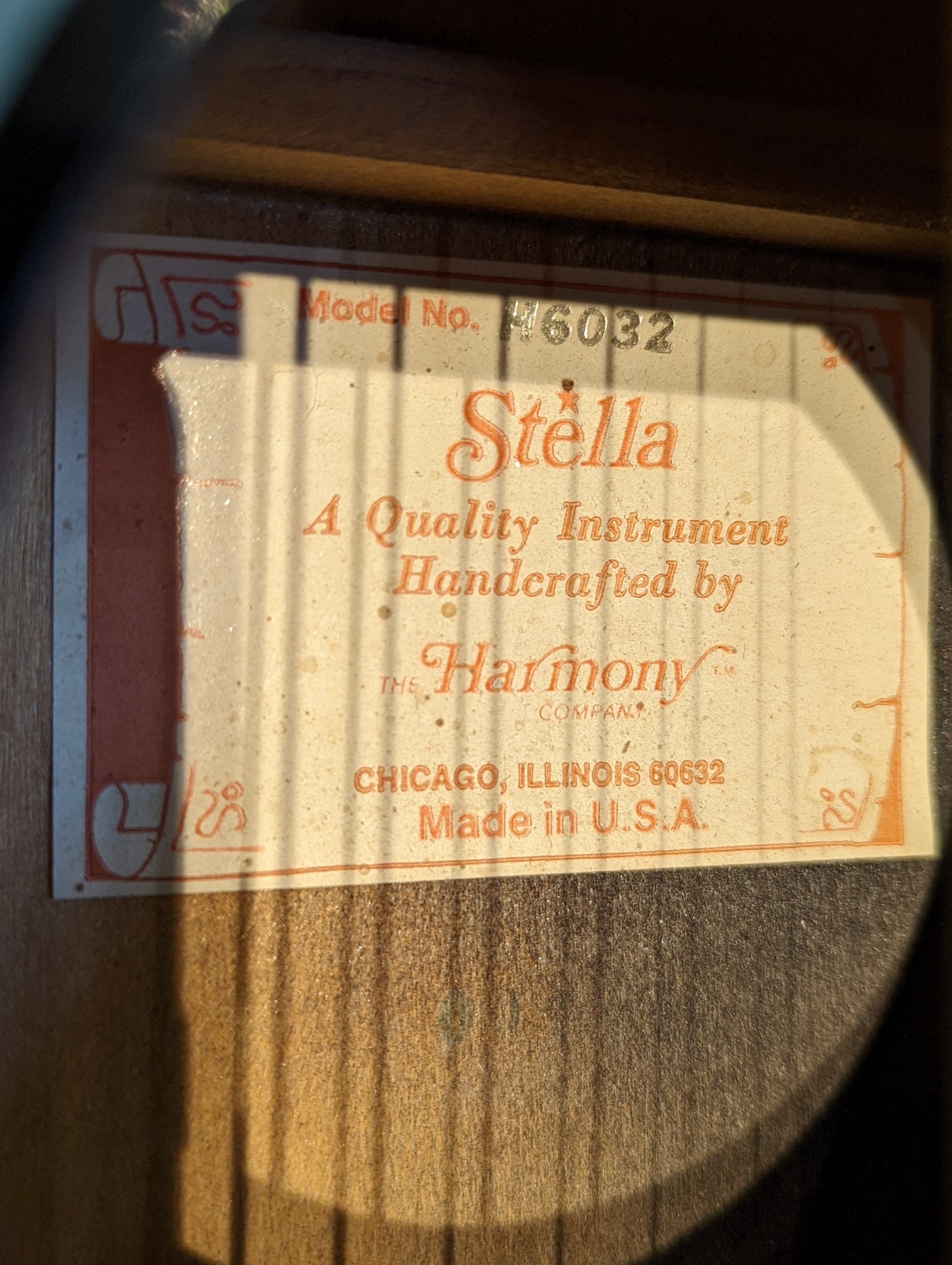 Harmony H6032 Stella 1/2 Acoustic Guitar 1970’s (Used)