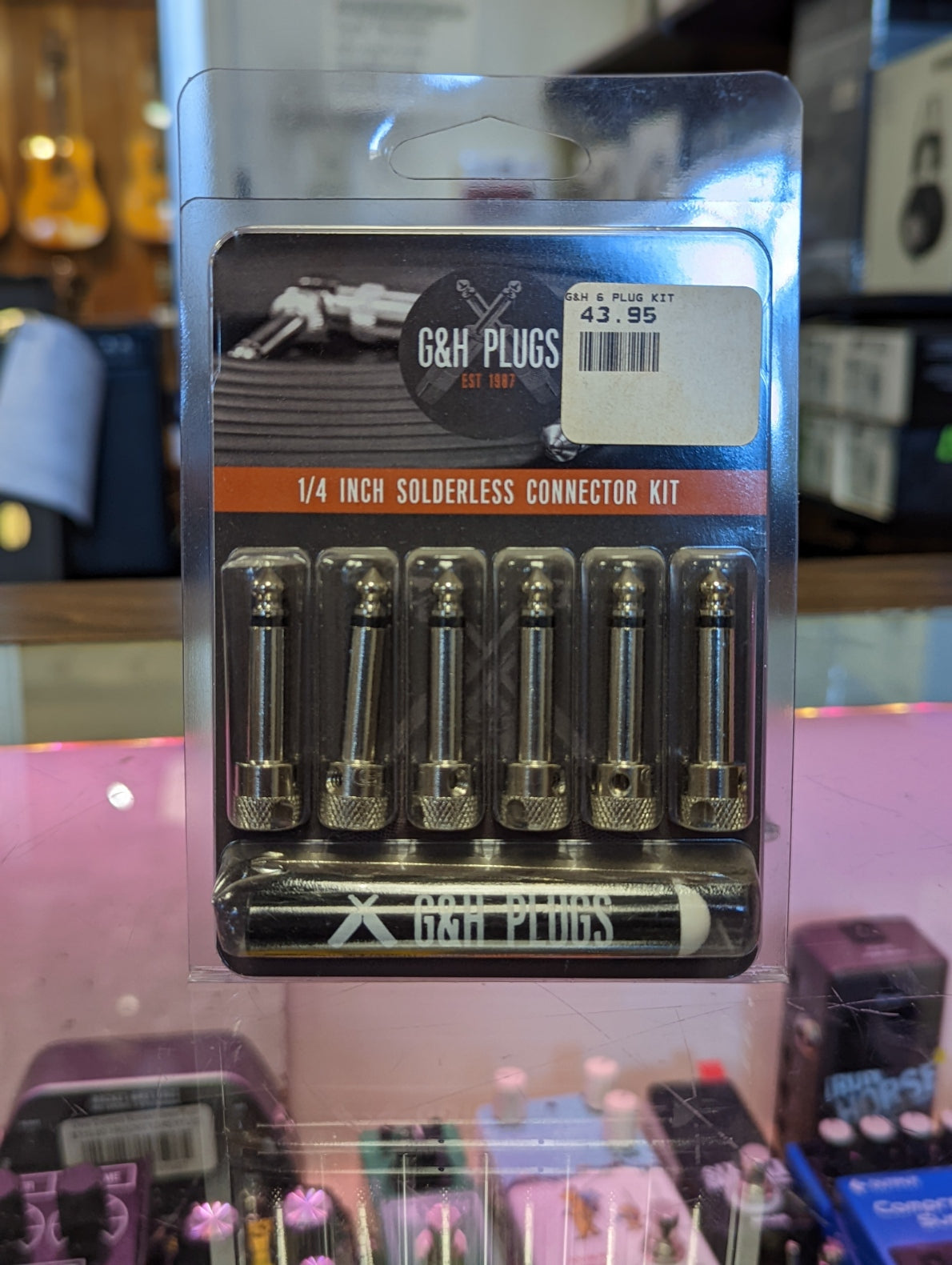G&H 1/4" Solderless Connector Kit - 6 Connectors & 6' of Cable