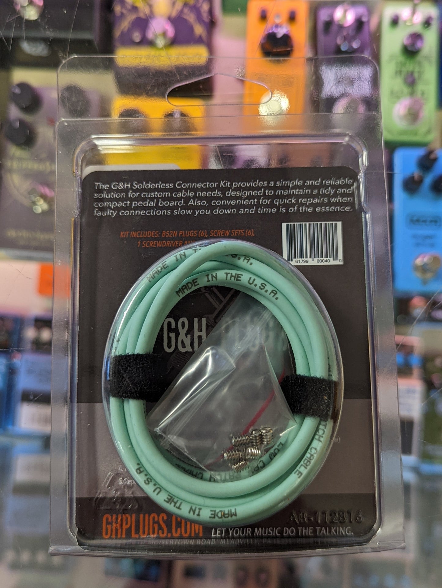 G&H 1/4" Solderless Connector Kit - 6 Connectors & 6' of Cable