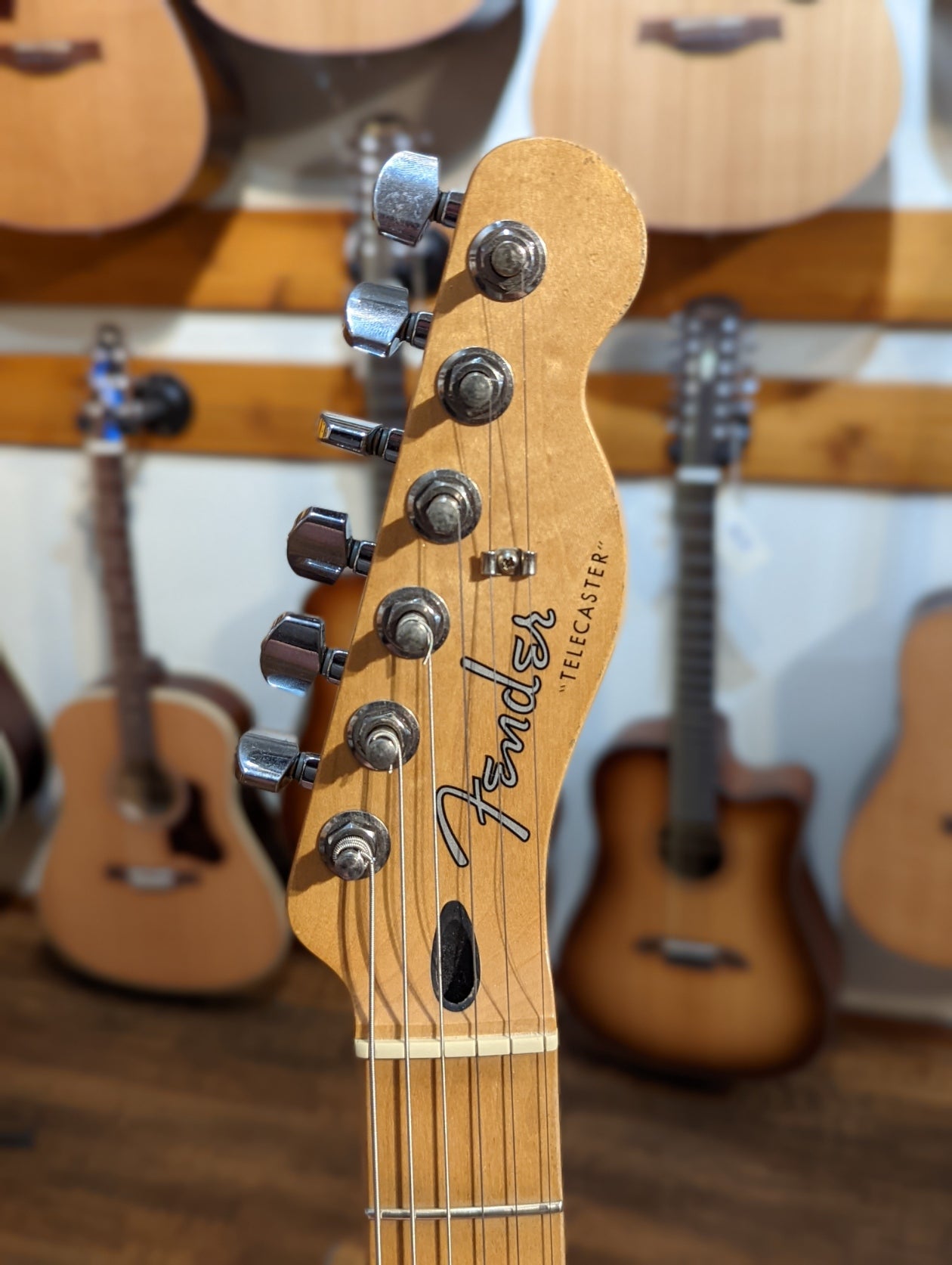 Fender MIM Road Worn Telecaster w/Gig Bag - Black with Maple Fretboard (2011)