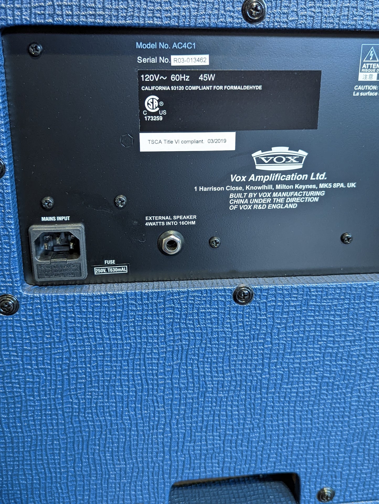 Vox AC4C1-BL 4w 1x10 Tube Combo Amp (Used)