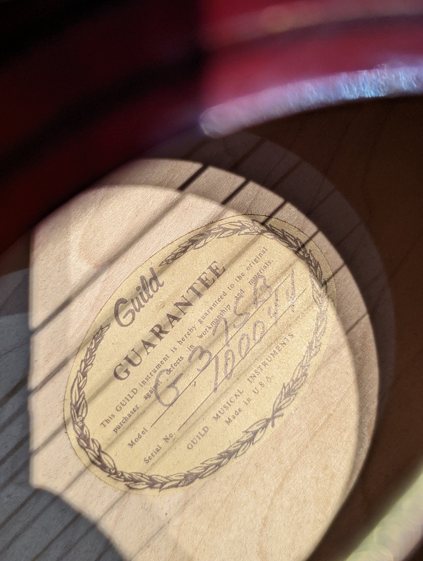 Guild G37SB Dreadnought Acoustic Guitar w/Case (1974)