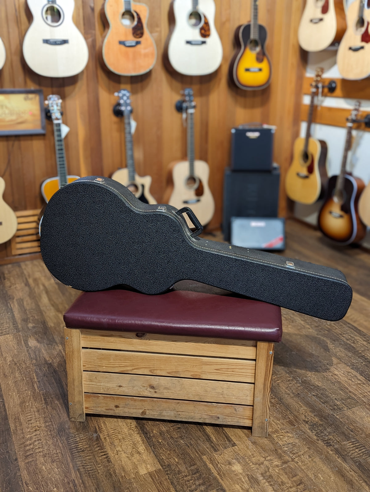 Samick HFB590 Acoustic/Electric Bass w/Hardshell Case (1992)