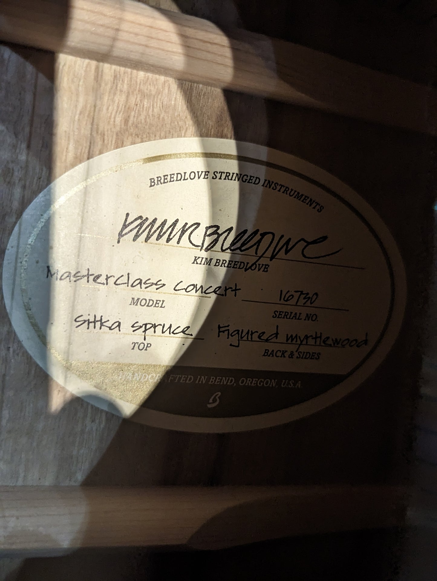 Breedlove Masterclass Concert Acoustic/Electric Guitar w/Case (2016)