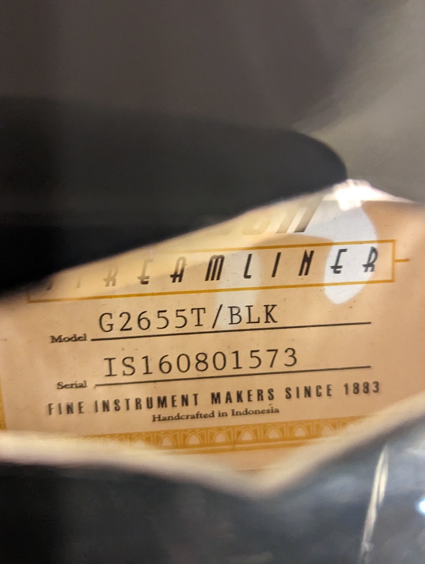 Gretsch G2655T Streamliner Center Block Jr. w/Bigsby - Black (2016)