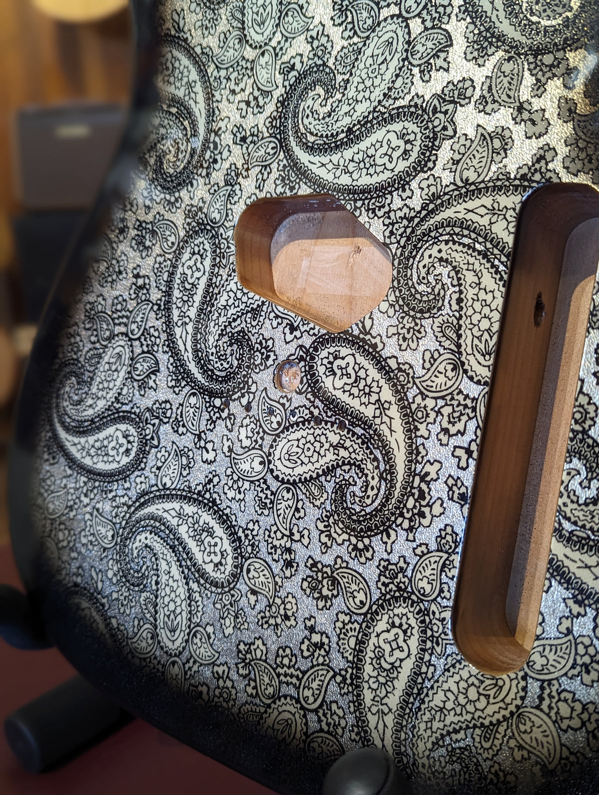 Allparts Black Paisley Telecaster Body - 3 Piece Alder