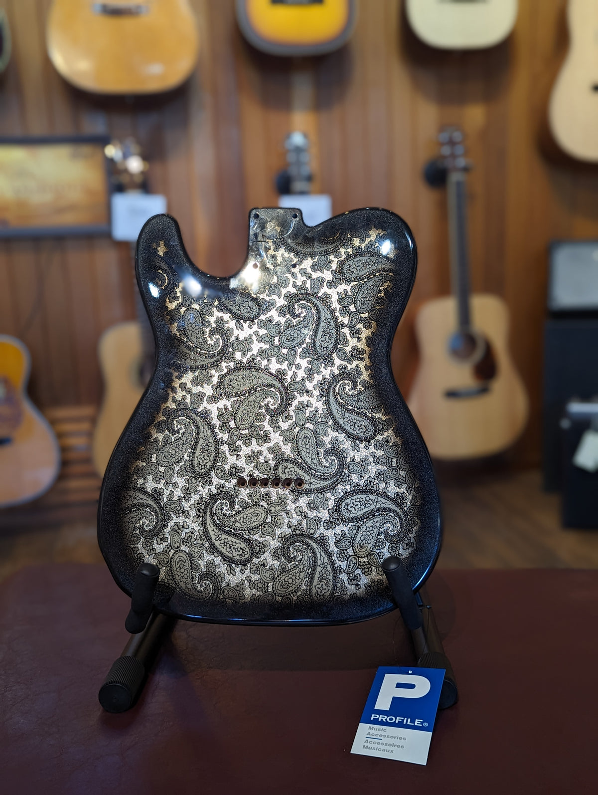 Allparts Black Paisley Telecaster Body - 3 Piece Alder