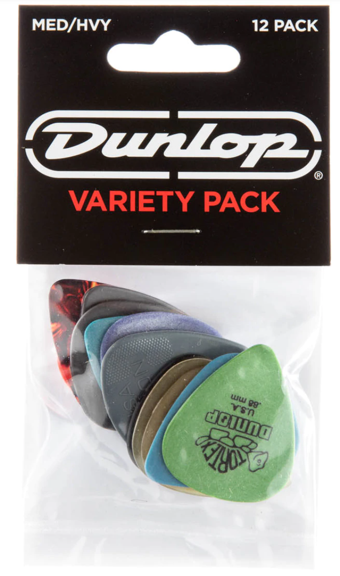 Dunlop PVP102 Med/Hvy Picks Variety Pack - 12 Picks