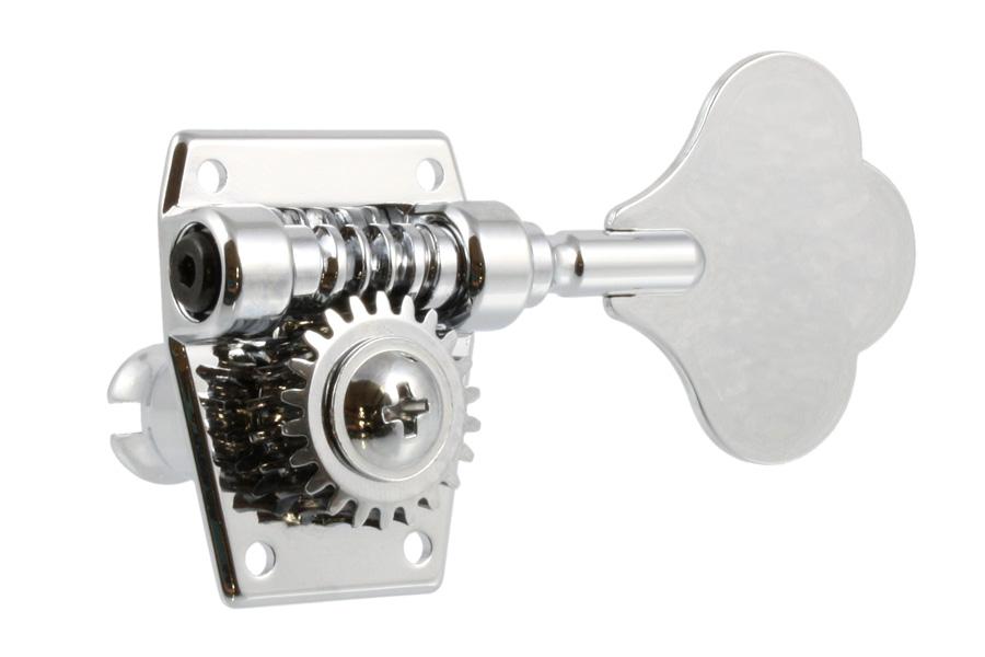Allparts TK-7946 Open Gear 4-in-line Import Bass Keys - Chrome