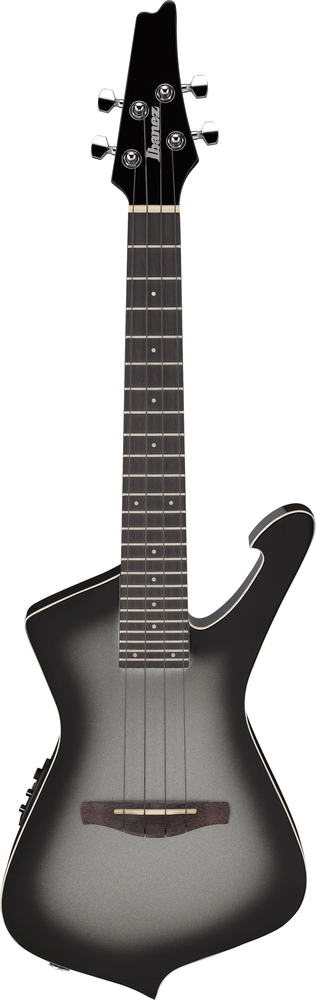 Ibanez UICT100 Iceman Tenor Uke w/Pickup & Gigbag - Metallic Gray Sunburst