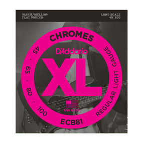 D'addario Chromes Flat Wound Bass Strings