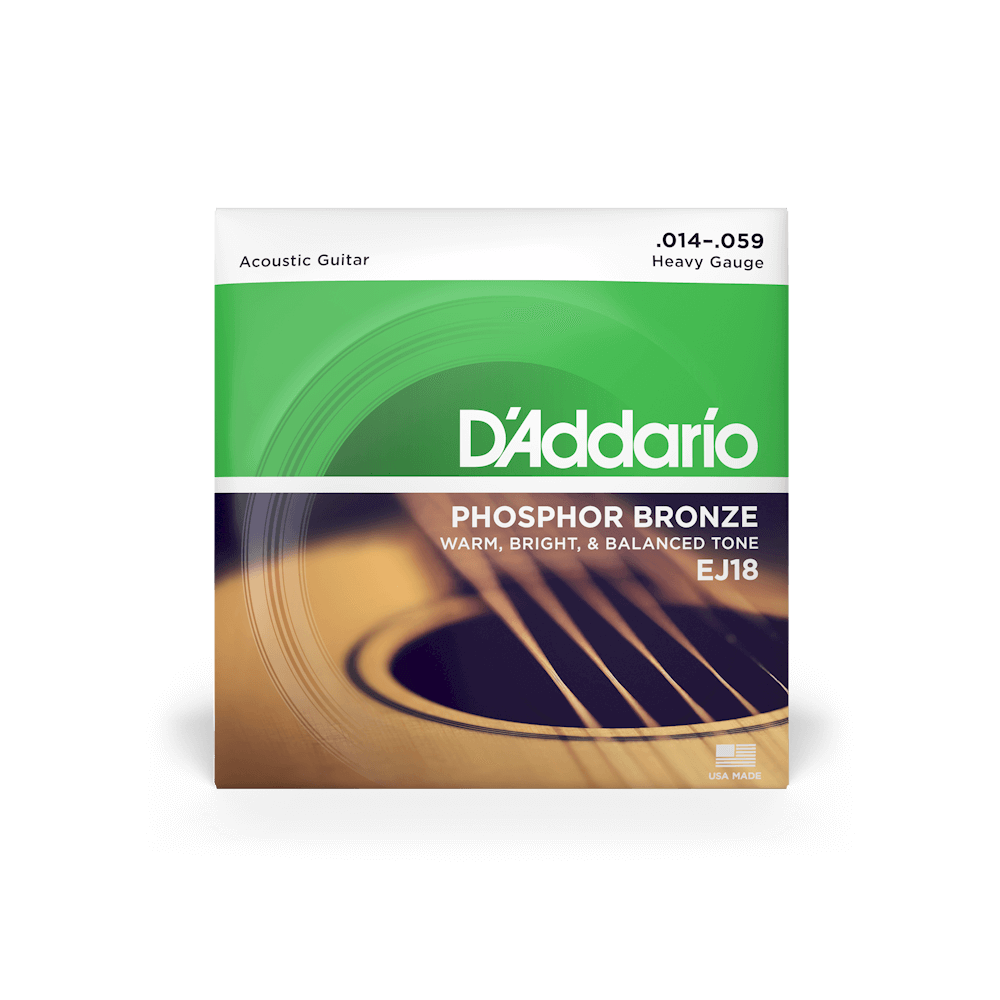 D'Addario EJ Series Phosphor Bronze Acoustic Guitar Strings