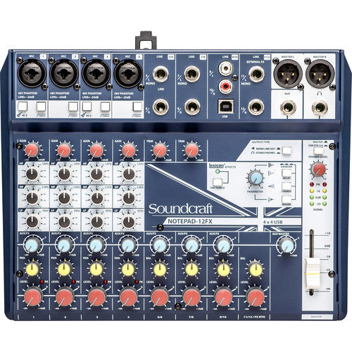 Soundcraft Notepad 12FX Mixer w/ USB & Effects
