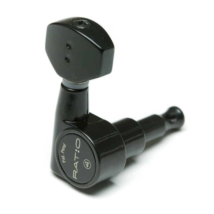 Graph Tech Ratio 6 Inline Mini Contemporary Machine Heads - Black