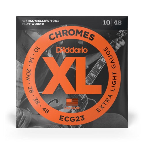 D'addario Chromes Flat Wound Electric Guitar Strings