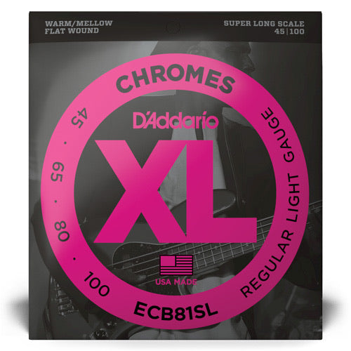 D'addario Chromes Flat Wound Bass Strings