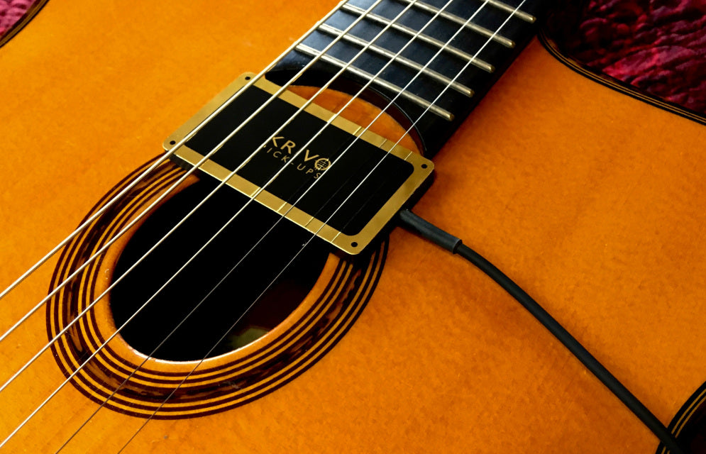 Krivo Micro-Manoúche Universal Humbucking - Black & Gold Finish