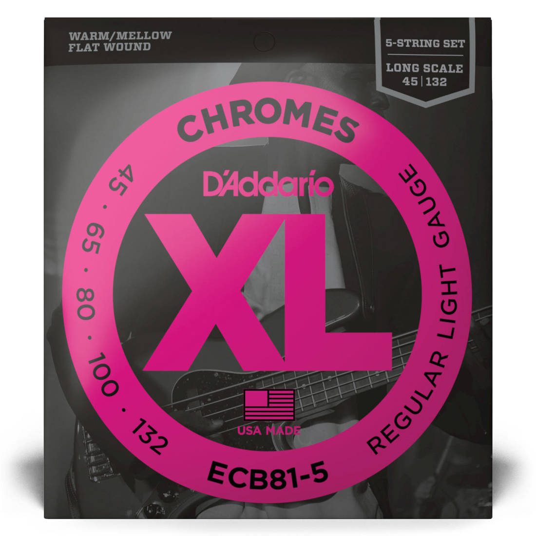 D'addario Chromes Flat Wound Bass Strings