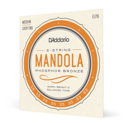 D'Addario EJ76 Mandola Phosphor Bronze Medium 15-52